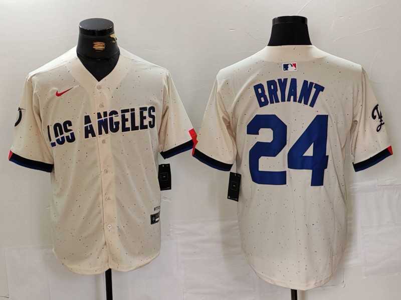 Mens Los Angeles Dodgers #24 Kobe Bryant Cream 2024 City Connect Limited Stitched Jersey